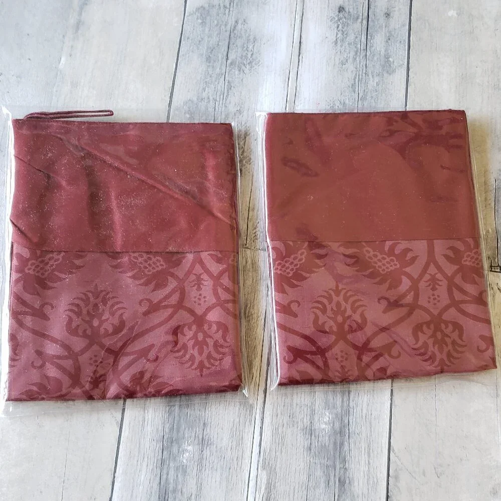 Restoration Hardware (set of 2) Red Thai Silk Christmas Stockings
